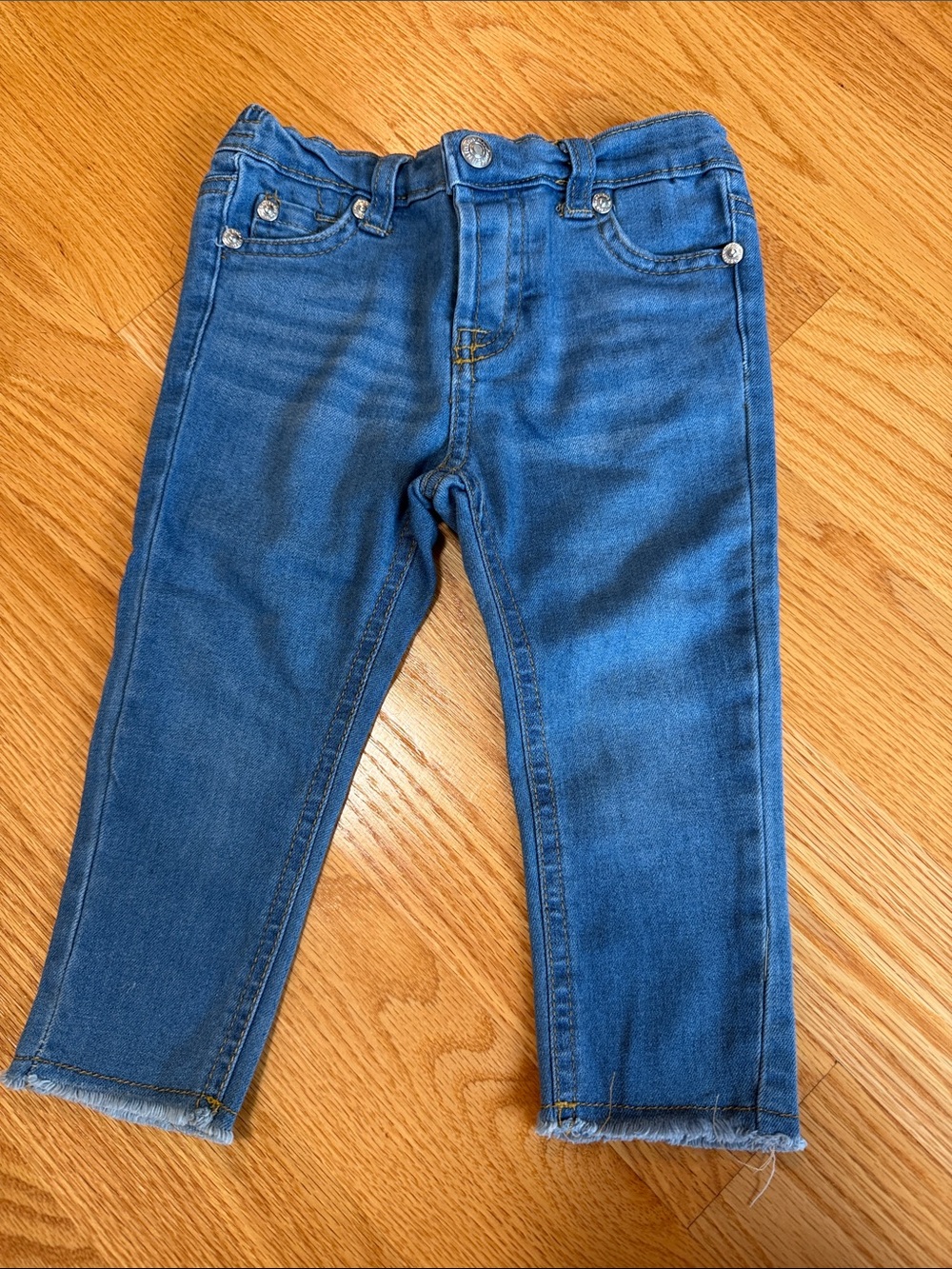 7 For All Mankind Kids Blue Denim Pull-On Jeans